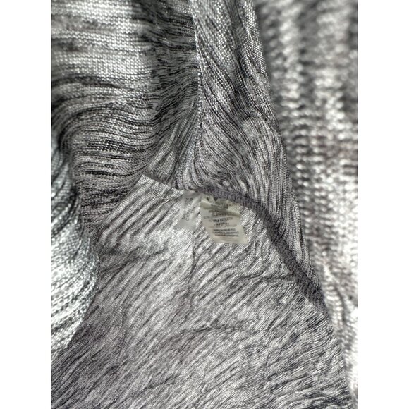 Calvin Klein top size XL Womens Silver Metallic Cowl Neck  Ruched knit textured - Picture 7 of 7